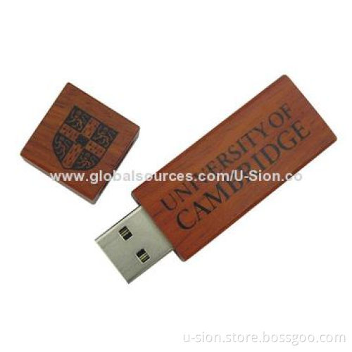 Wooden 1-64GB USB Flash Drives, Various Logos Printing Available, Support Plug-and-play Function